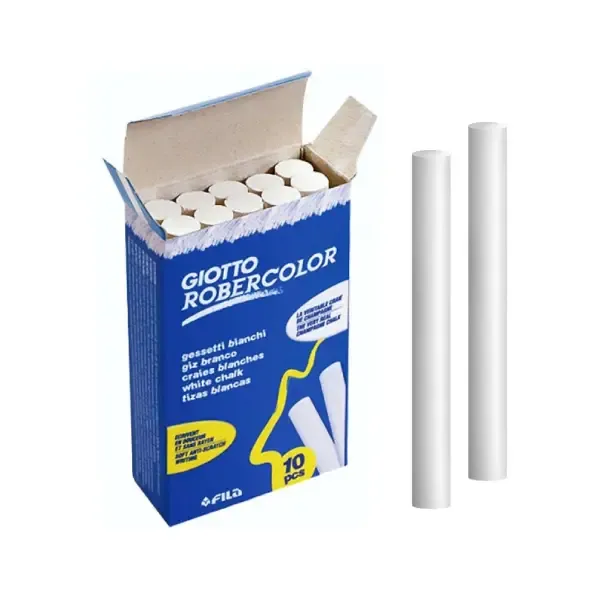 TIZA GIOTTO ROBERCOLOR BLANCA - CAJA DE 10u 2.webp