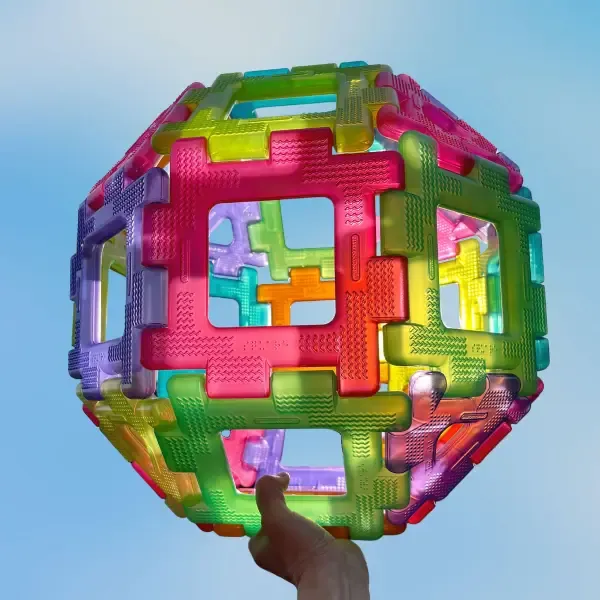 CONSTRUCCIÓN GIGANTE POLYDRON TRASLÚCIDO 60 Piezas 4.webp