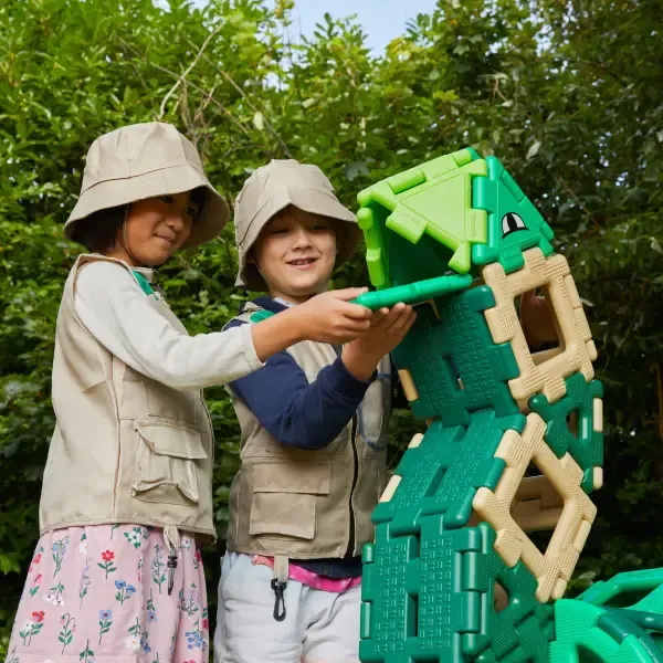CONSTRUCCIÓN GIGANTE POLYDRON RECICLADA DINOSAURIOS 130 Piezas 3.webp