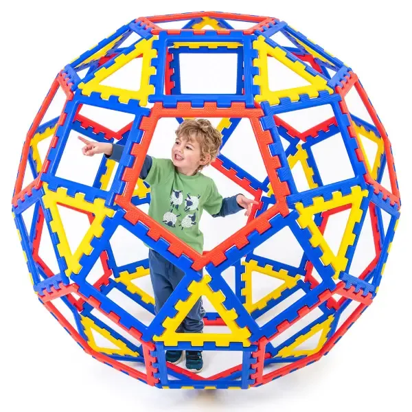CONSTRUCCIÓN XL POLYDRON RECICLADA CÚPULA GEODÉSICA 62  Piezas 2.webp