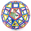 CONSTRUCCIÓN XL POLYDRON RECICLADA CÚPULA GEODÉSICA 62  Piezas 2.webp
