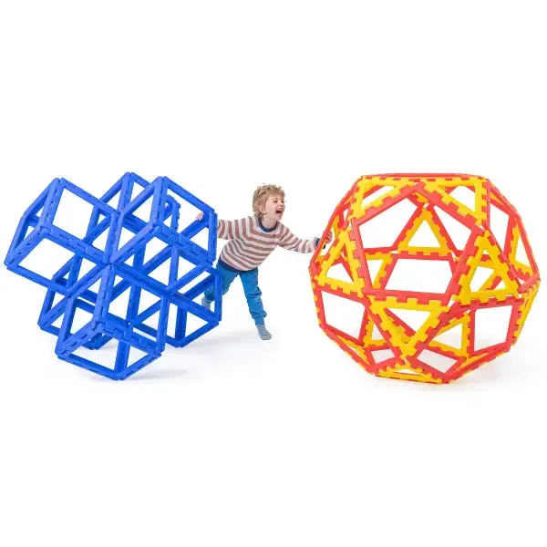 CONSTRUCCIÓN XL POLYDRON RECICLADA CÚPULA GEODÉSICA 62  Piezas 3.webp