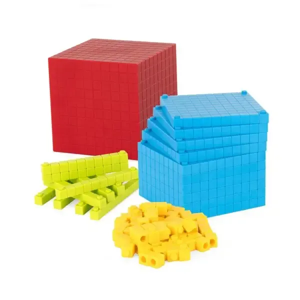 BLOQUES BASE 10 MANIPULATIVOS 121 Piezas 2.webp