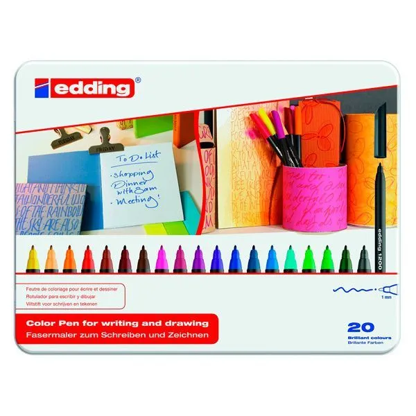 [119578] ROTULADOR EDDING 1200 SURTIDO 20u CAJA METAL