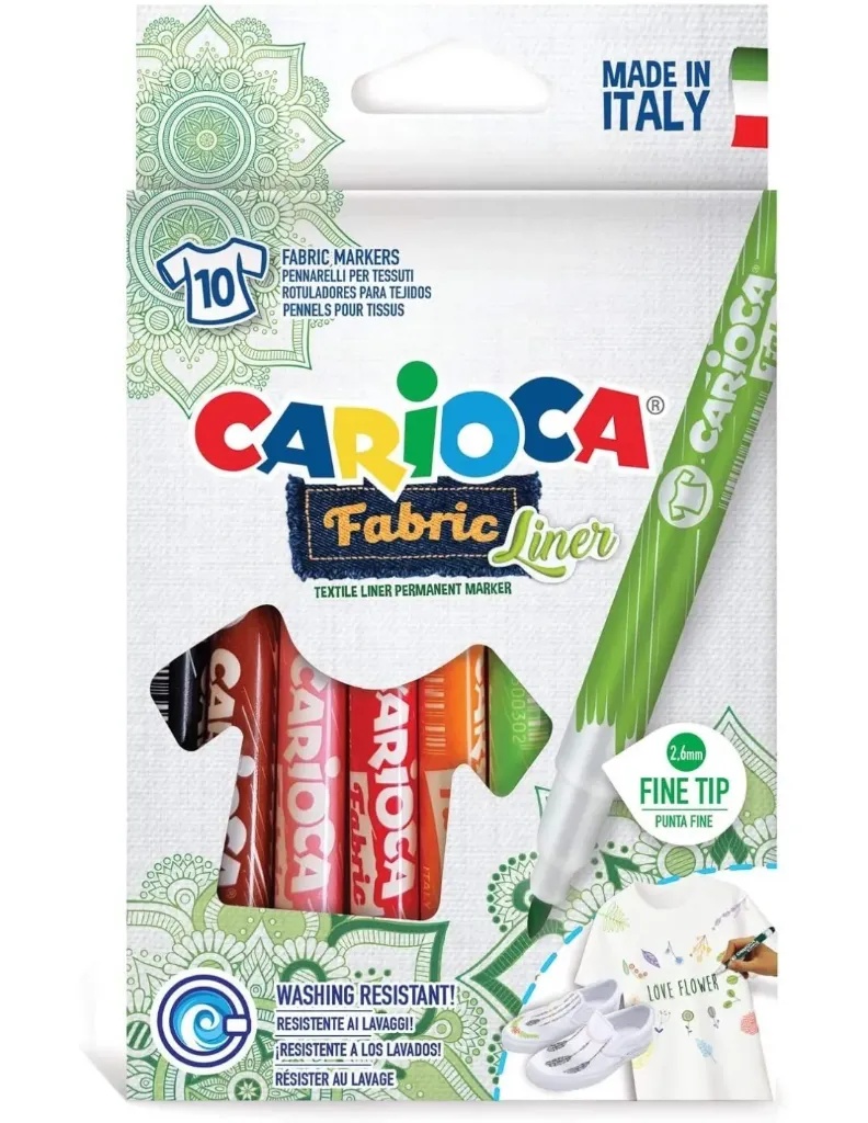 [825574] ROTULADOR TEXTIL CARIOCA FINO 10 COLORES