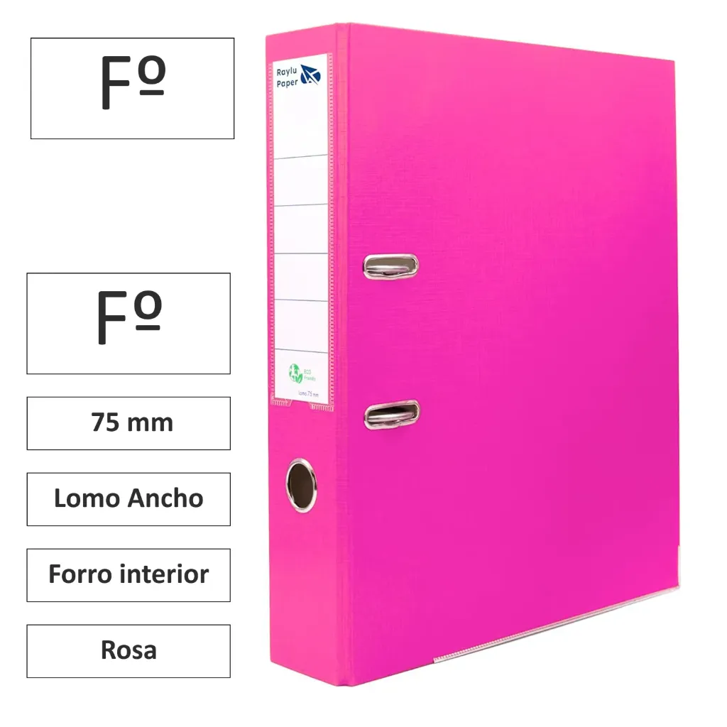 [180746] ARCHIVADOR RADO Folio LOMO ANCHO 75mm ROSA