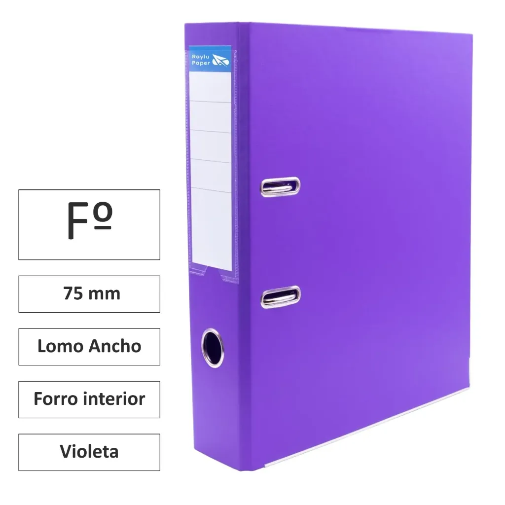 [180744] ARCHIVADOR RADO Folio LOMO ANCHO 75mm VIOLETA