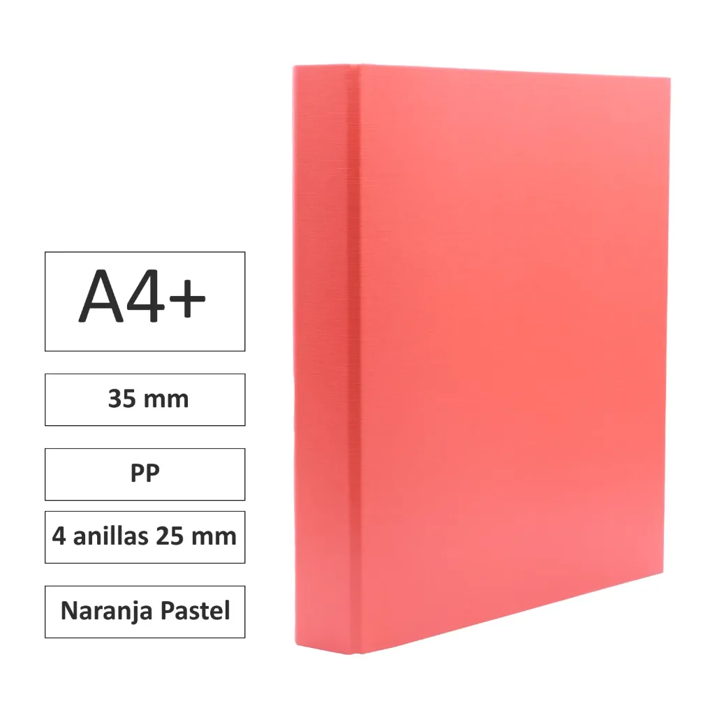 [181159] CARPETA CARTÓN FORRADO A4+ 4 ANILLAS 25mm FUCSIA