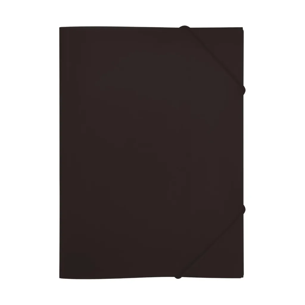 [180544] CARPETA DE GOMAS Y SOLAPAS A5 POLIPROPILENO NEGRA