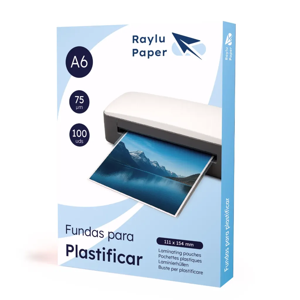 [220538] FUNDAS DE PLASTIFICAR A6 RAYLU 75 MICRAS 100u
