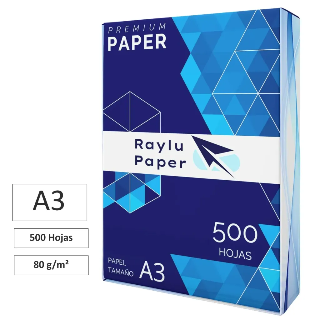 [002220] PAPEL BLANCO A3 RAYLU PREMIUM 80gr 500h