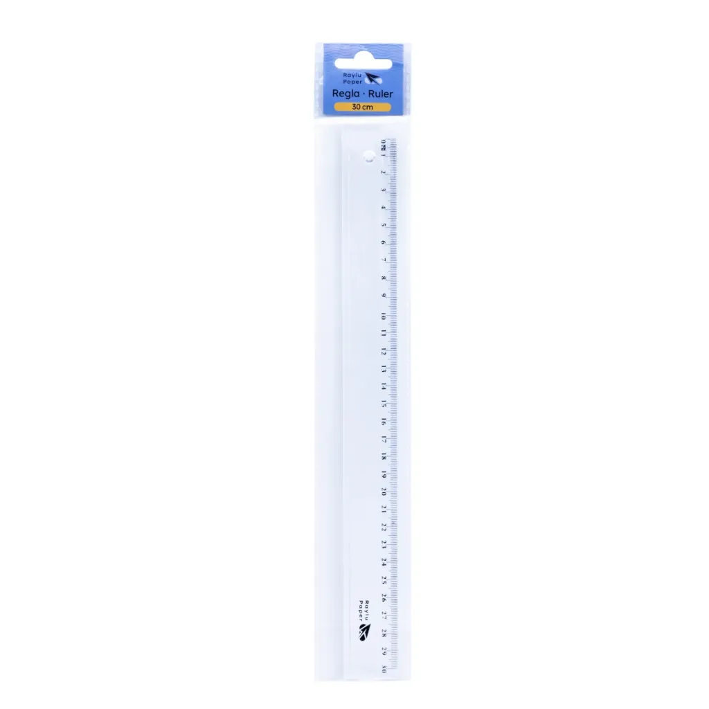 [600353] REGLA ESCOLAR CRISTAL 30cm
