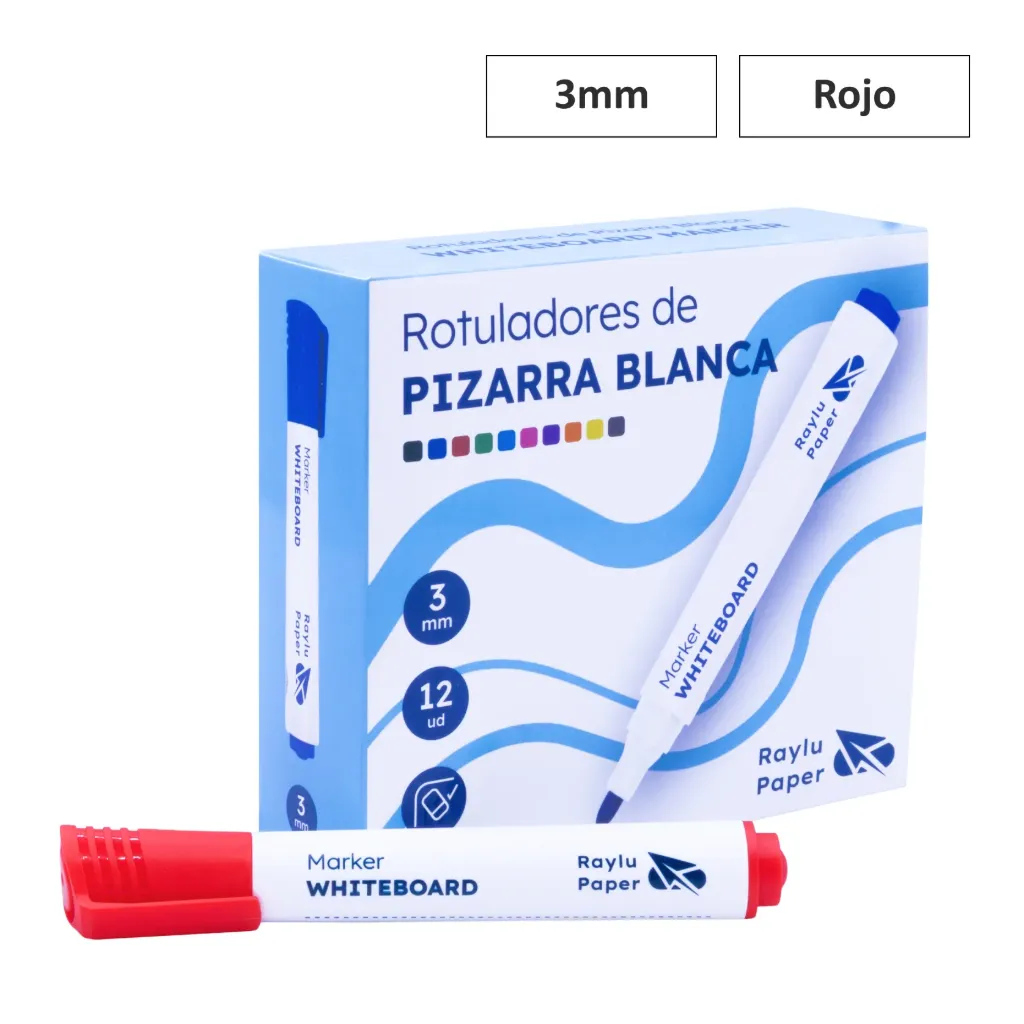 ROTULADOR DE PIZARRA BLANCA FLOW ROJO