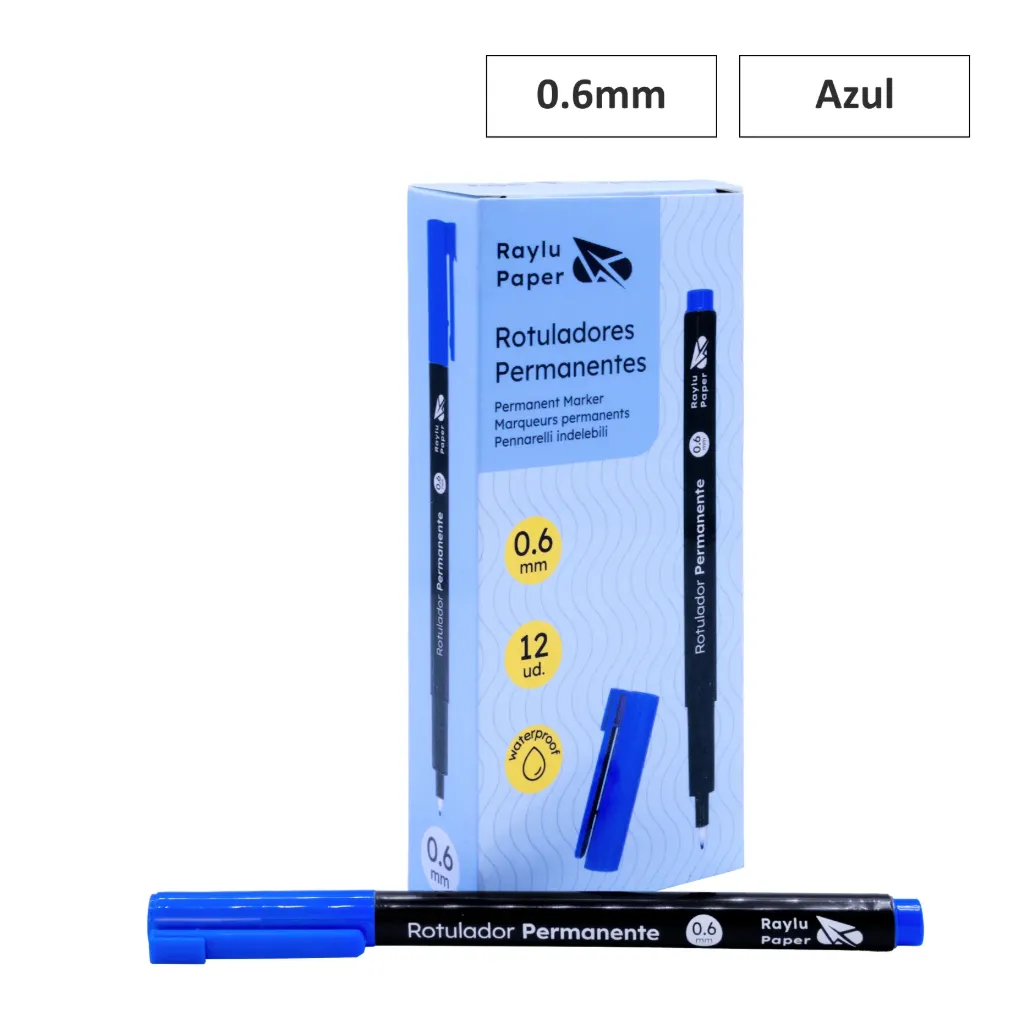 [080503] ROTULADOR PERMANENTE ULTRAINK PUNTA FINA 0,6mm AZUL