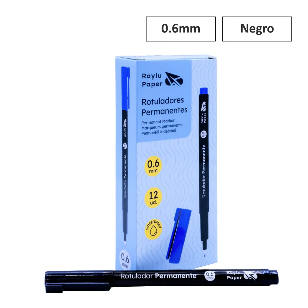 [080502] ROTULADOR PERMANENTE ULTRAINK PUNTA FINA 0,6mm NEGRO