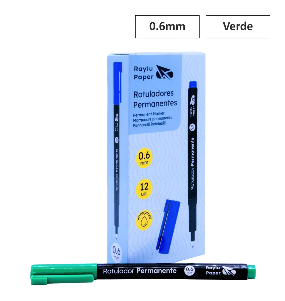 [080505] ROTULADOR PERMANENTE ULTRAINK PUNTA FINA 0,6mm VERDE