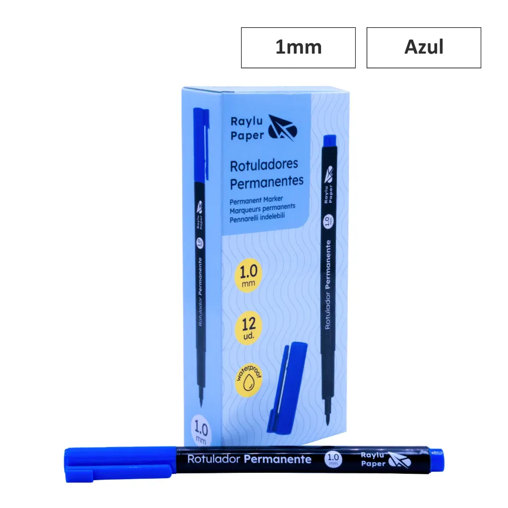 [080507] ROTULADOR PERMANENTE ULTRAINK PUNTA MEDIA 1.0mm AZUL