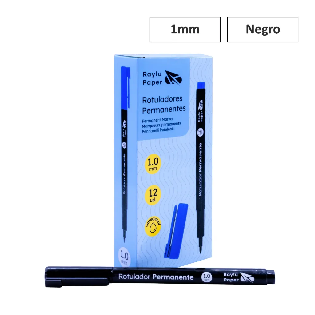 [080506] ROTULADOR PERMANENTE ULTRAINK PUNTA MEDIA 1.0mm NEGRO