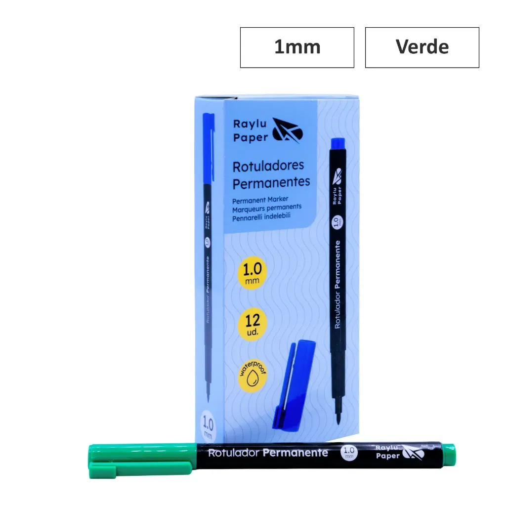 [080509] ROTULADOR PERMANENTE ULTRAINK PUNTA MEDIA 1.0mm VERDE