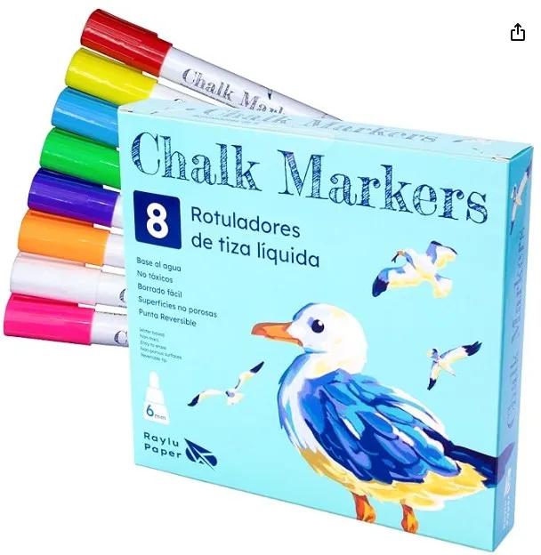 ROTULADOR TIZA LÍQUIDA 8 COLORES