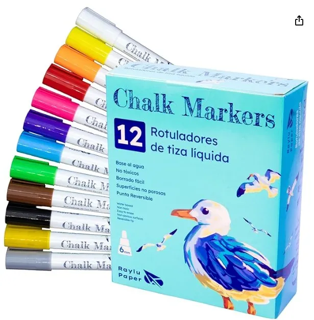 [704272] ROTULADOR TIZA LÍQUIDA 12 COLORES