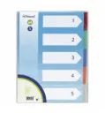 JUEGO DE 5 SEPARADORES A4 POLIPROPILENO