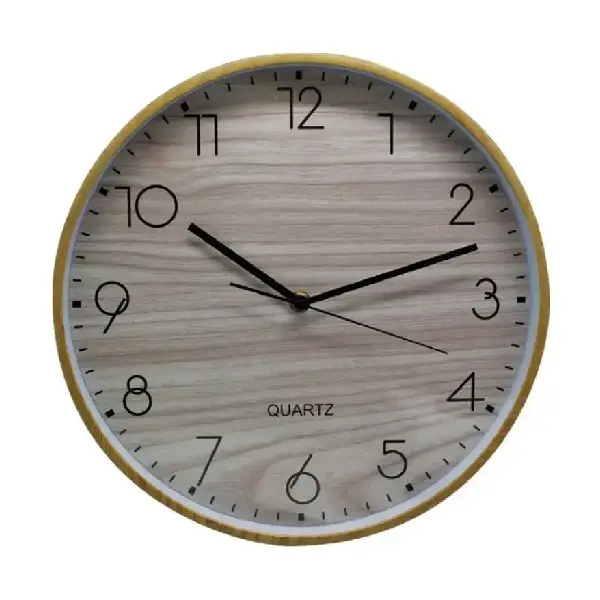 RELOJ OFICINA EFECTO MADERA 30cm