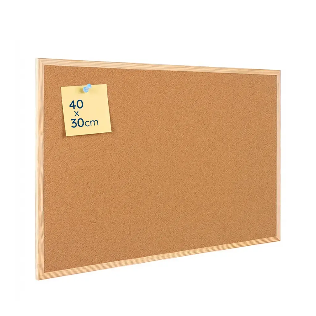 [220225] TABLERO CORCHO MARCO MADERA ECO 30x40cm