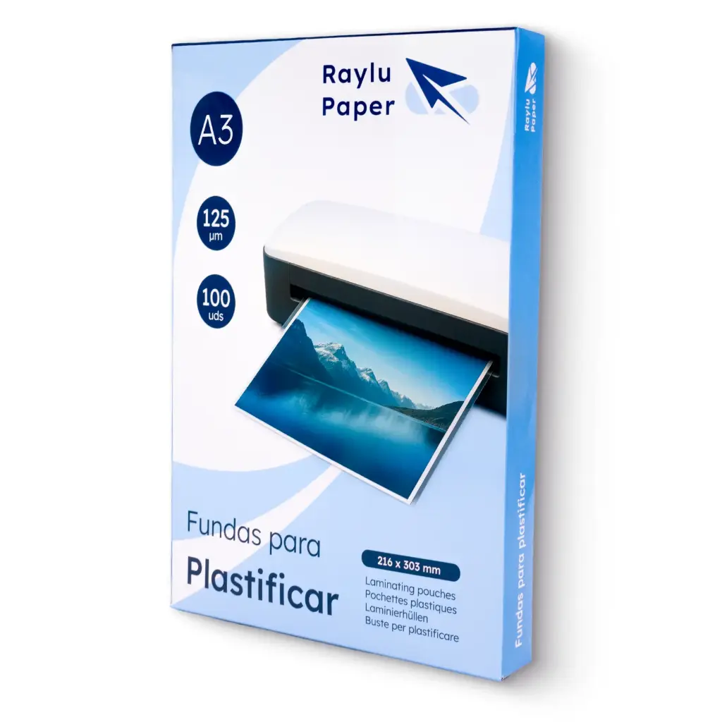[220201] FUNDAS DE PLASTIFICAR A3 RAYLU 125 MICRAS 100u