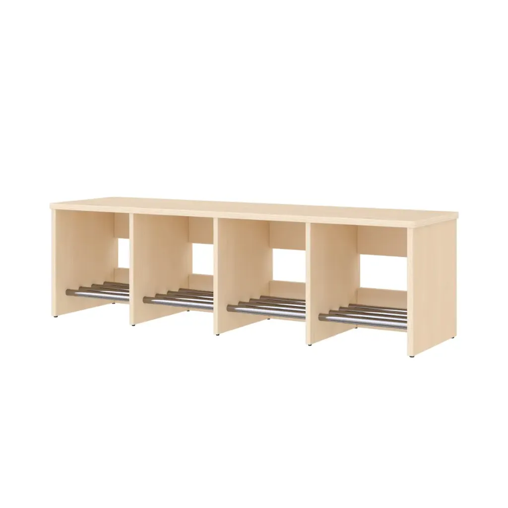[DW10212] BANCO VESTUARIO 120 INFANTL PARA CALZADO CON BARRAS