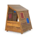 CABAÑA DE CALMA CON VENTANAS DE COLORES
