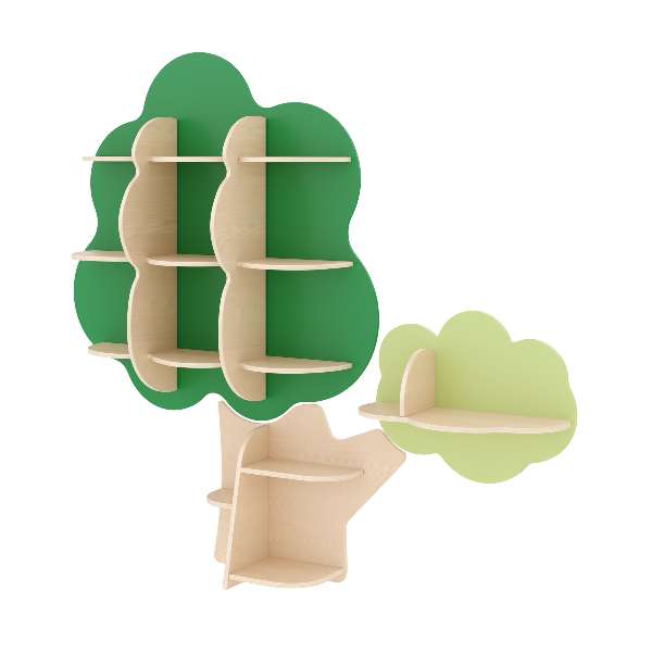 [DW10271] ESTANTERÍA DE PARED INFANTIL CON FORMA DE ÁRBOL GRANDE