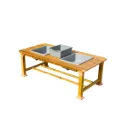 MESA DIDÁCTICA DOBLE DE AGUA Y ARENA PARA JUEGO MANIPULATIVO EN EXTERIOR