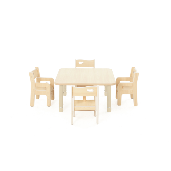 [DW10305] MESA INFANTIL CUADRADA HPL REGULABLE TALLA 0-4