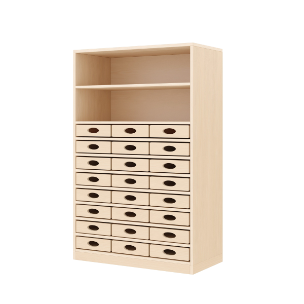 MUEBLE ALTO 80 CON 2 HUECOS ABIERTOS Y 24 CAJONES