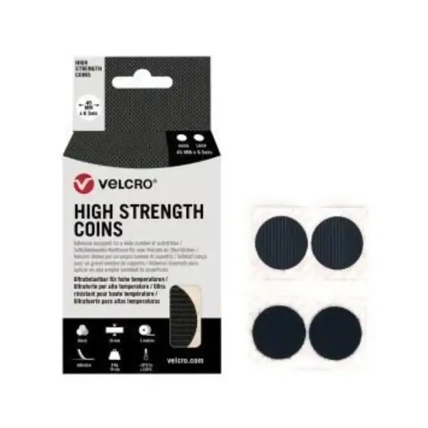 [825450] ROLLO DE VELCRO® ADHESIVO EN CIRCULOS DE 1'9cm - 5m
