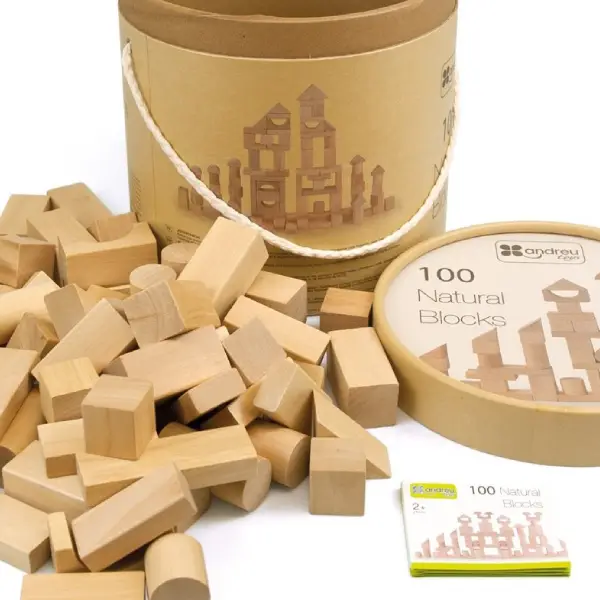 [71434] ARQUITECTURA MADERA NATURAL 100 PIEZAS