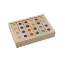 BLOQUES DE COSTRUCCIÓN DE MADERA CON PIEDRAS DE COLORES