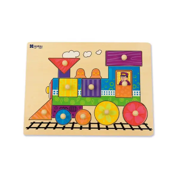 ENCAJE DEL TREN - FORMAS GEOMÉTRICAS Y COLORES