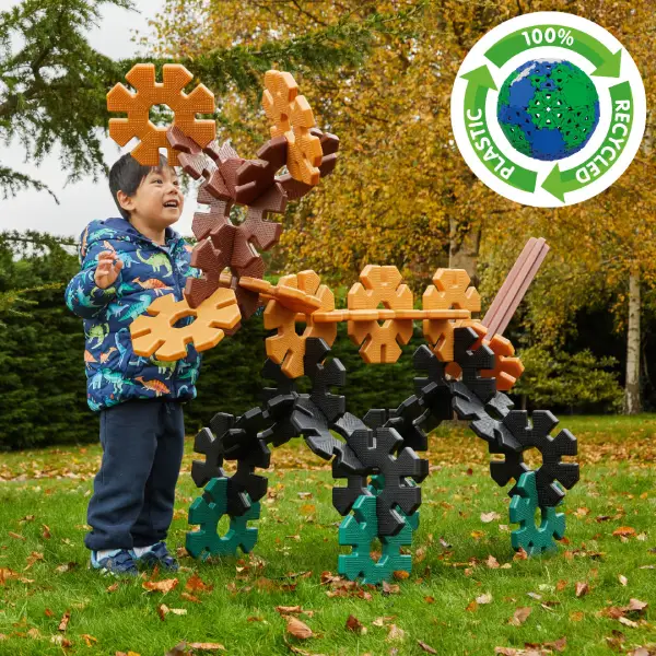 CONSTRUCCIÓN GIGANTE OCTOPLAY RECICLADA COLORES NATURALES 40 Piezas