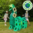 CONSTRUCCIÓN GIGANTE POLYDRON RECICLADA DINOSAURIOS 130 Piezas