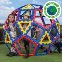 CONSTRUCCIÓN XL POLYDRON RECICLADA CÚPULA GEODÉSICA 62  Piezas