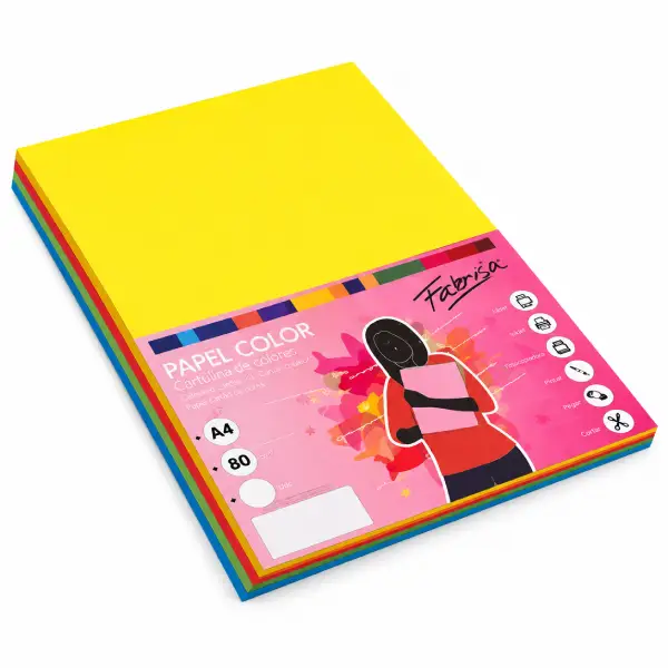 PAPEL COLOR A4 SURTIDO VIVO 100h