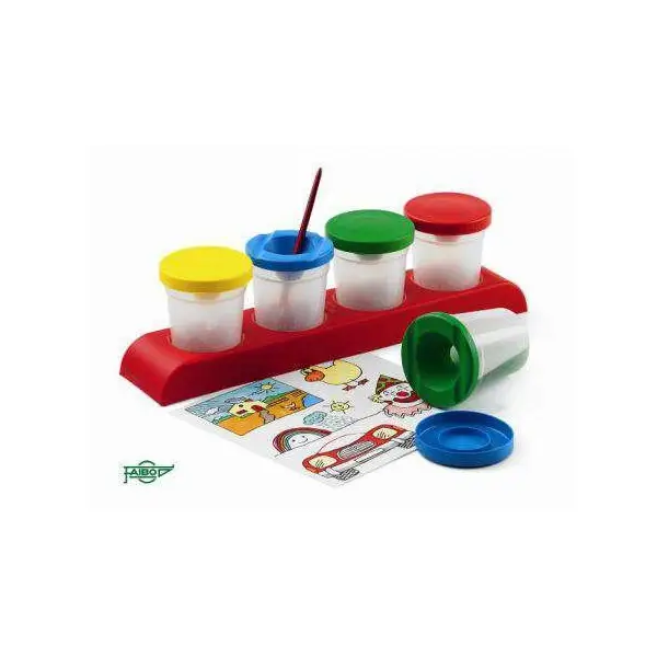 BOTE INDERRAMABLE CON TAPA - BASE + 4 BOTES