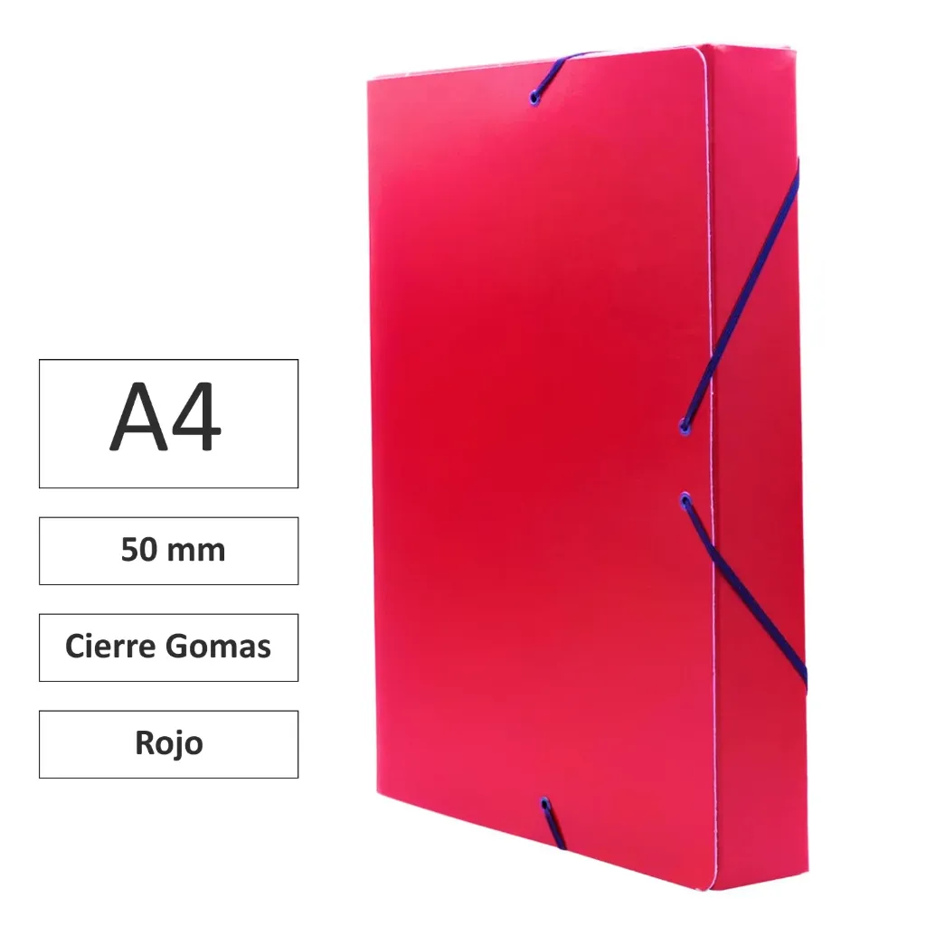 [180956] CARPETA PROYECTO CARTÓN 5cm ROJO