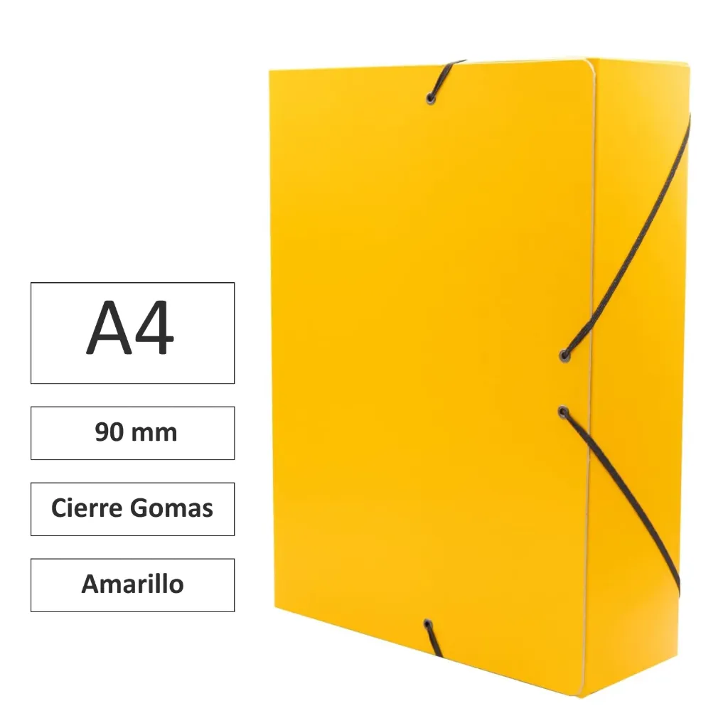 [180175] CARPETA PROYECTO CARTÓN 9cm AMARILLO