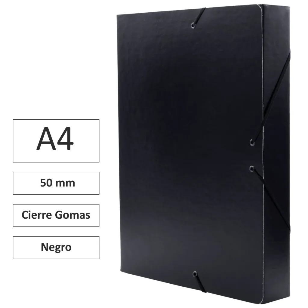 [180955] CARPETA PROYECTO CARTÓN 5cm NEGRO