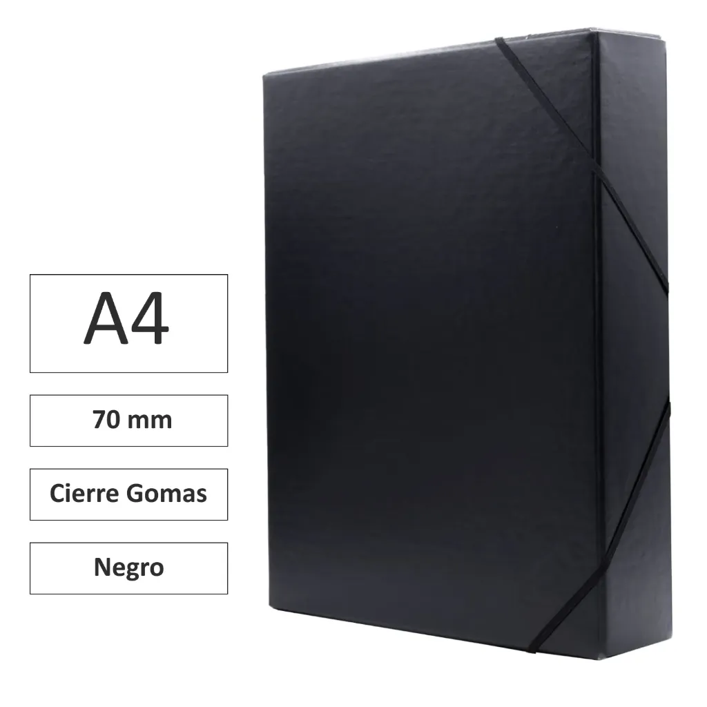 [181322] CARPETA PROYECTO CARTÓN 7cm NEGRO