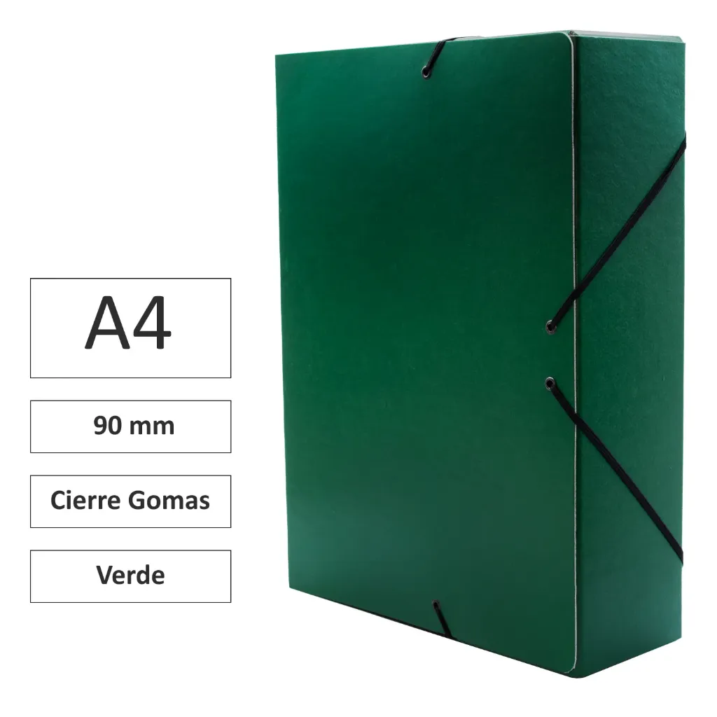 CARPETA PROYECTO CARTÓN 9cm VERDE