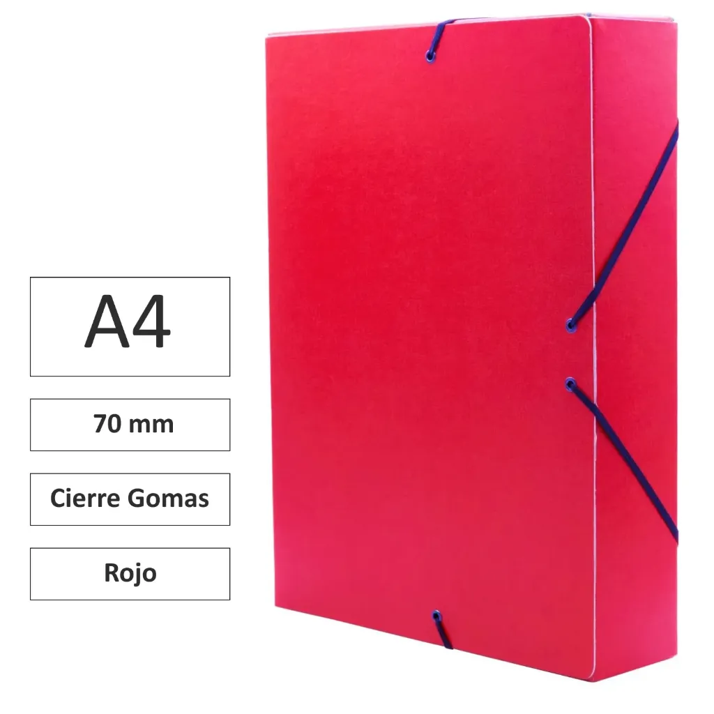 [181324] CARPETA PROYECTO CARTÓN 7cm ROJO